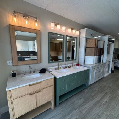Coastal Cabinets showroom bath display